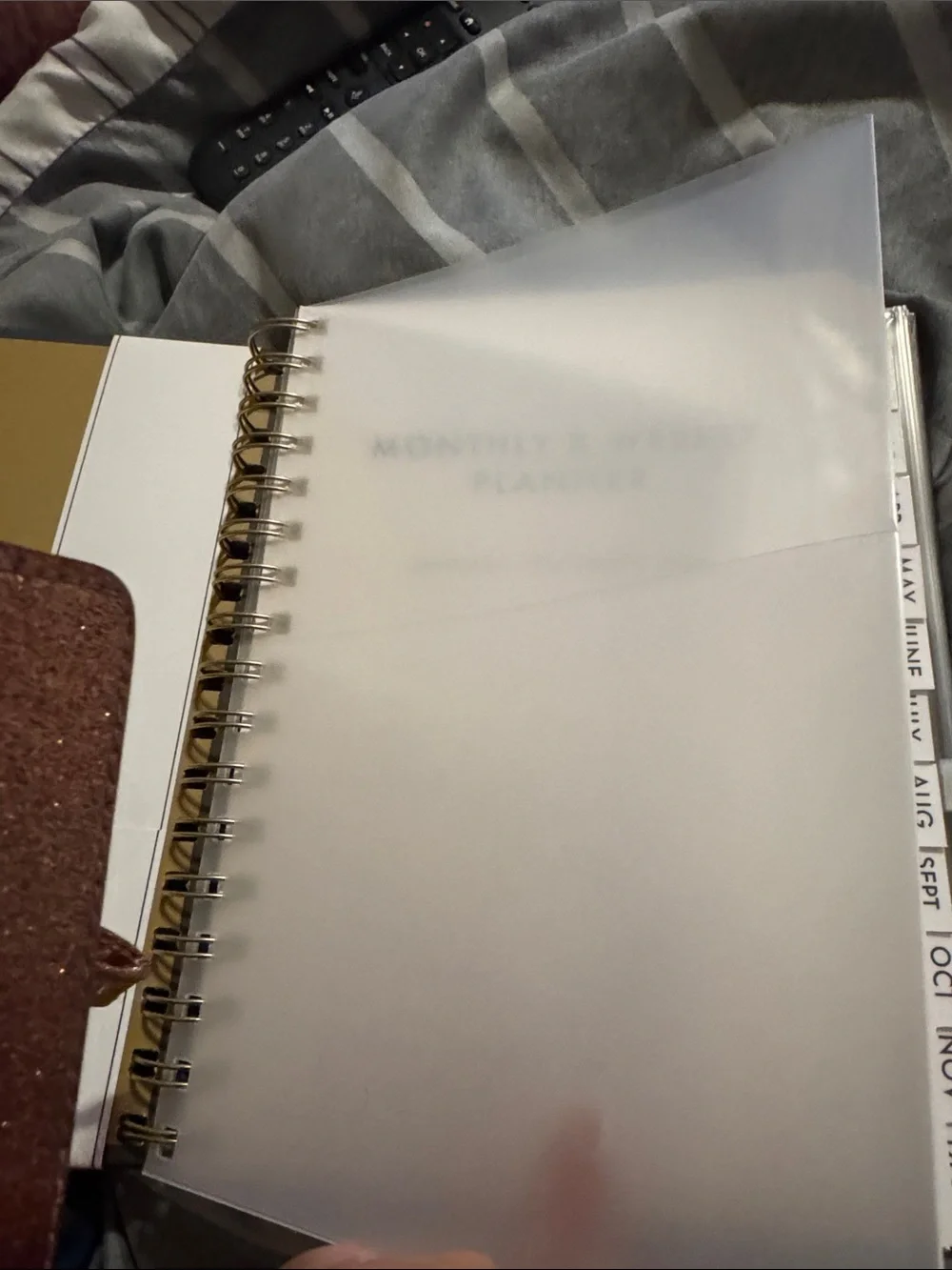 NEW Punch Studio Gold and Pink Floral Monthly & Weekly Planner